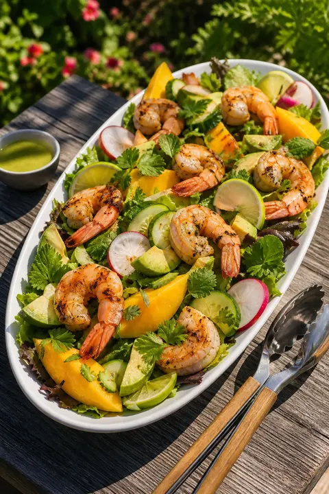 Grilled Shrimp and Mango Summer Salad
