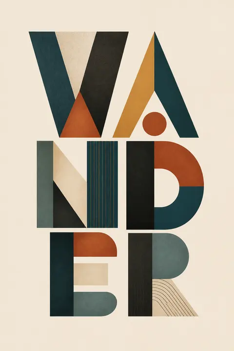 WANDER — Geometric Letterform Study