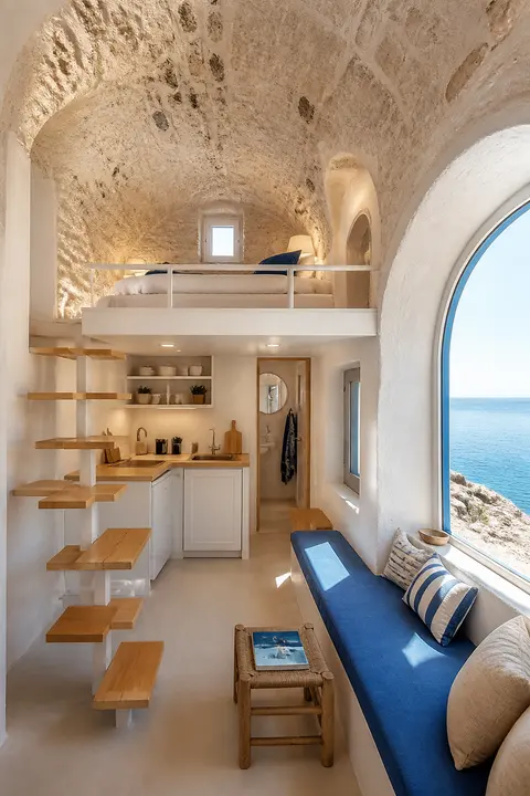 Mediterranean Studio with a Sleeping Mezzanine