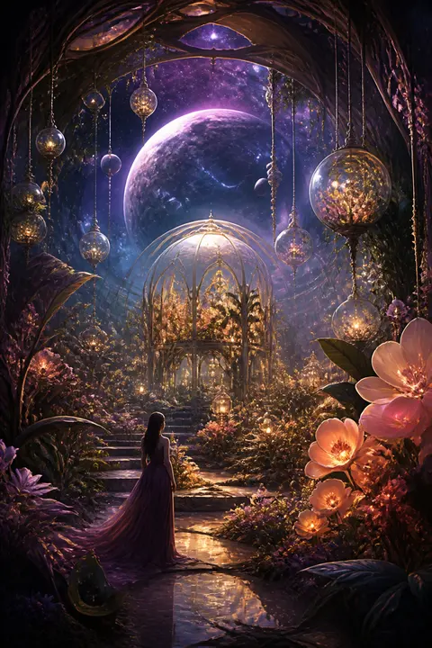 Cosmic Botanical Garden as Painterly Concept Art