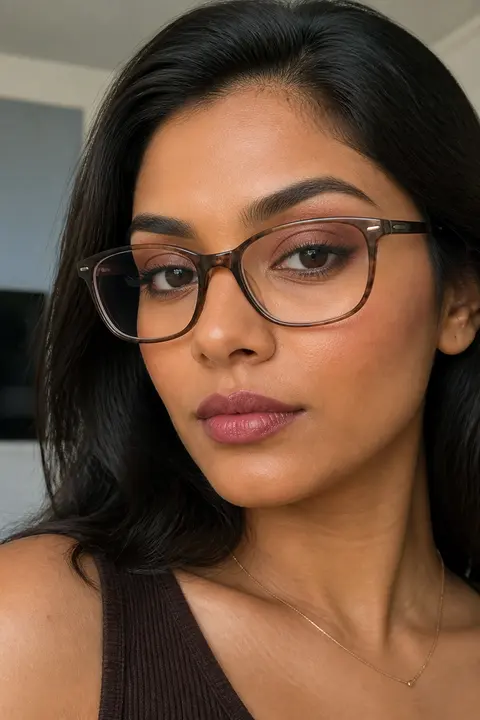 Soft Brown Smoky Eye for Medium Skin and Glasses