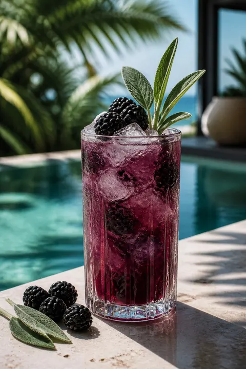 Tropical Poolside Blackberry Sage Smash