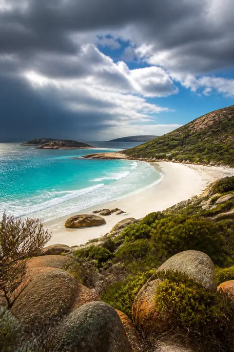 Clearing Weather over Australian White-sand Bay
