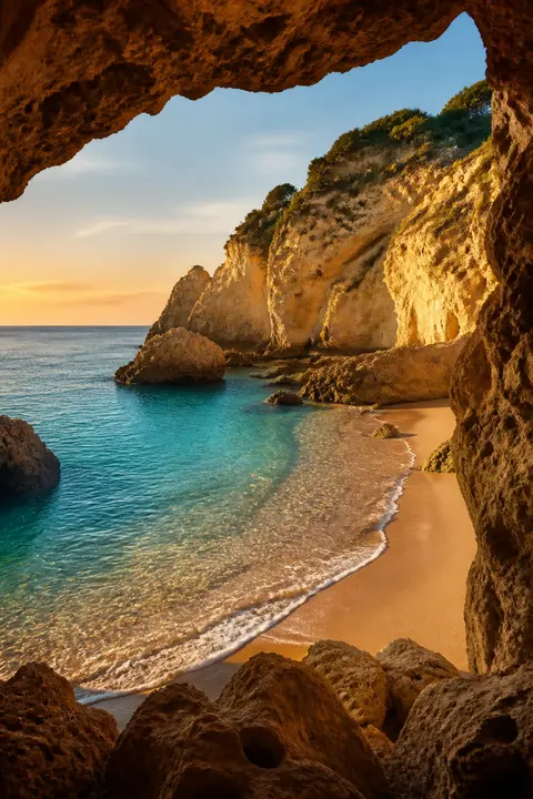 Golden Hour at Hidden Algarve Cove