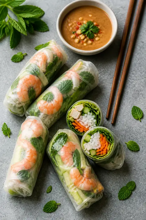 Fresh Vietnamese Shrimp Summer Rolls