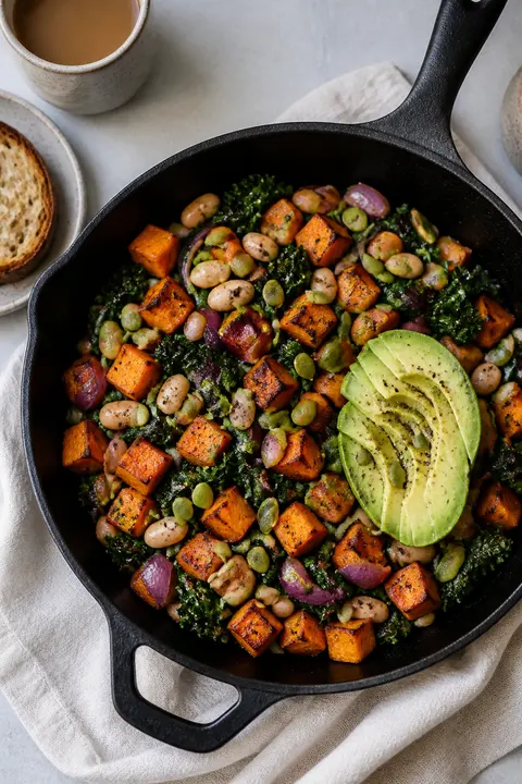 Sweet Potato and White Bean Breakfast Hash
