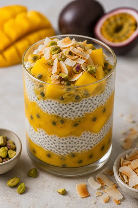 Mango Passion Fruit Chia Pudding