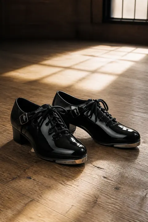 Black Patent Leather Tap Shoes