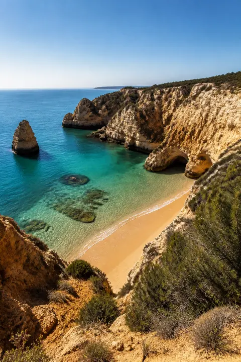 Cliff Overlook above Hidden Algarve Cove