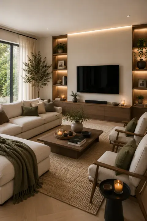 Earthy Modern Living Room Design