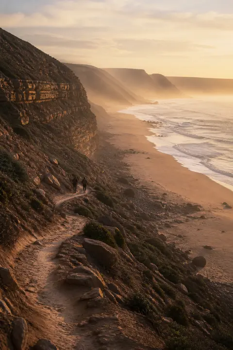 Clifftop Trail Above a Wild Golden Beach