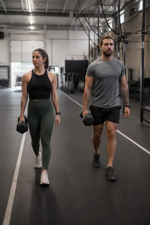 Suitcase Carry for Core and Grip Strength