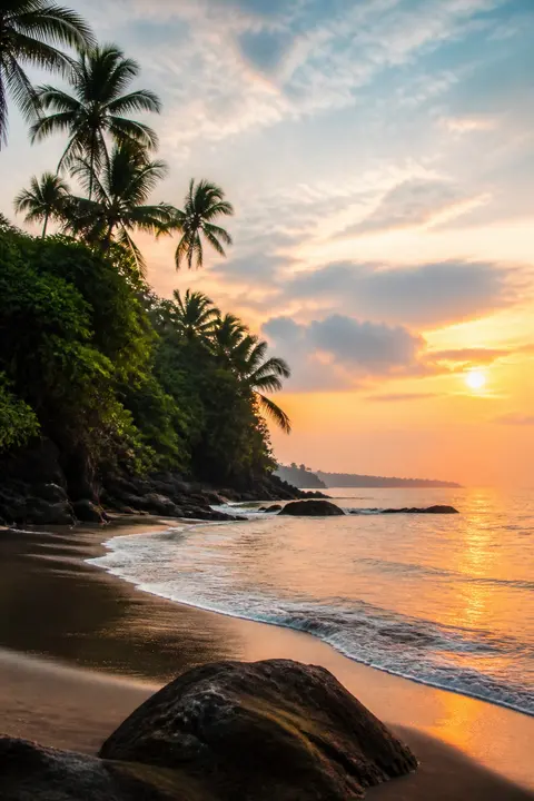 Costa Rican Jungle Beach at Sunrise