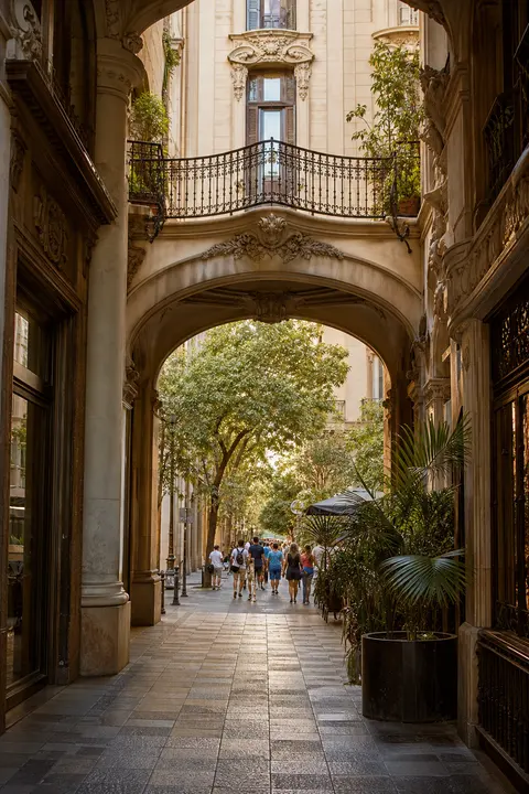 Street Details around Barcelona Modernist Passage