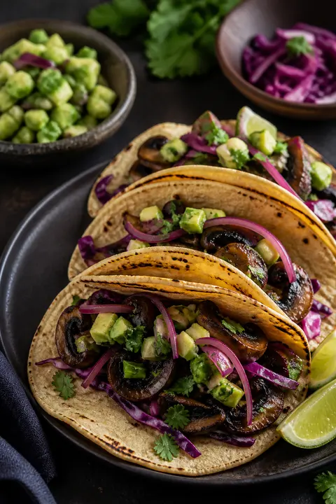 Mushroom Poblano Tacos