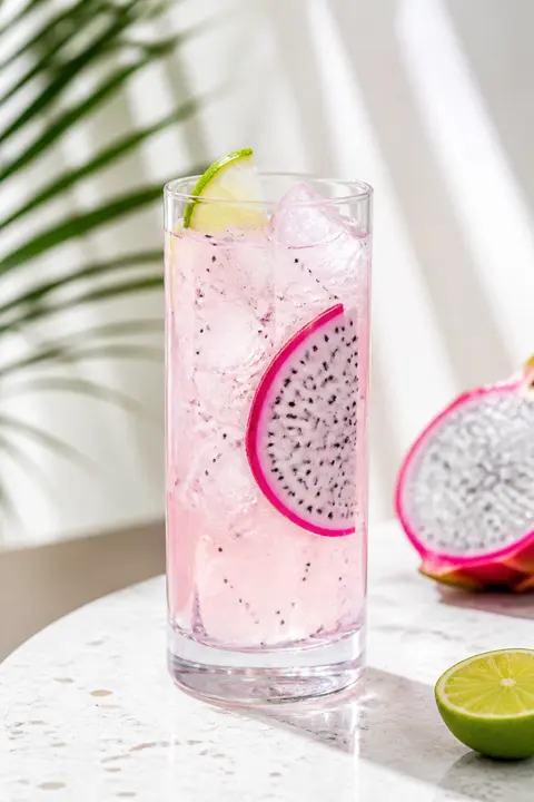 Pink Dragon Fruit Lime Cooler