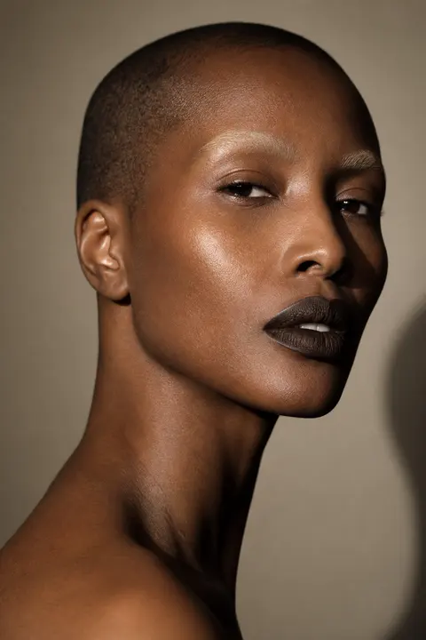 Espresso Black Lip Editorial Makeup